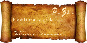 Pschierer Zsolt névjegykártya